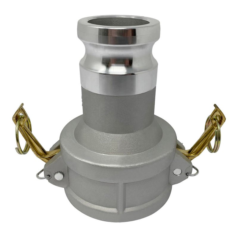 Gloxco Aluminum Type DA Cam and Groove Hose Fitting, Reducer, 3" Female Camlock x 2" Male Camlock (CAM-3020-DA-AL) - Image 2
